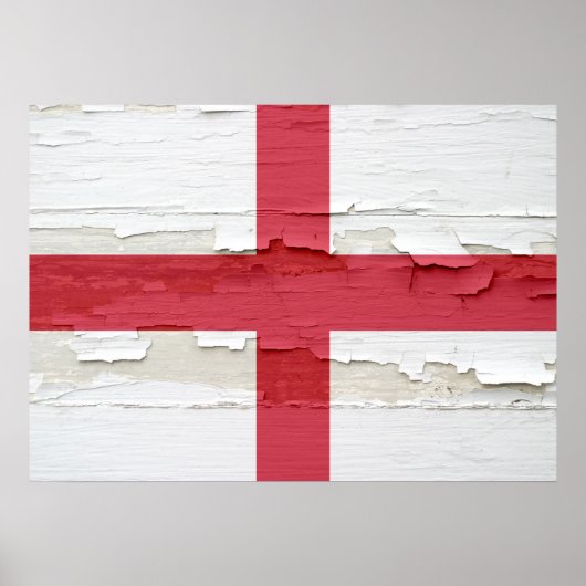 Flagge Englands gewittert Poster (Vorne)