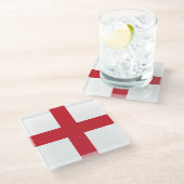 Flagge Englands Glasuntersetzer (Schrägansicht)
