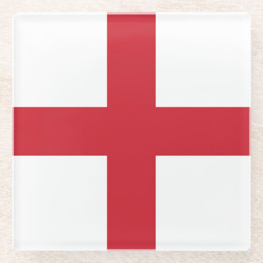 Flagge Englands Glasuntersetzer (Vorderseite)