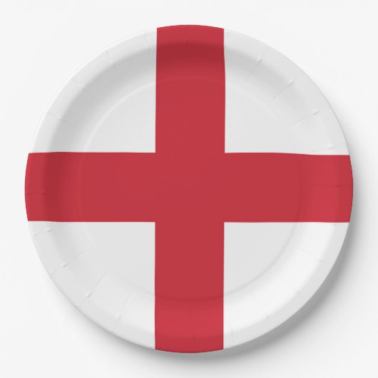 Flagge Englands Pappteller (Vorderseite)