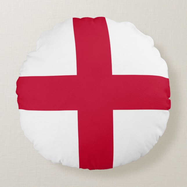Flagge Englands Rundes Kissen (Vorderseite)