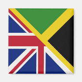 Flagge Englisch | Flagge Jamaikas halb England Magnet (Vorne)