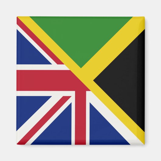 Flagge Englisch | Flagge Jamaikas halb England Magnet (Vorne)