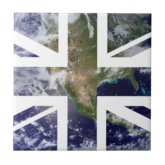 Flagge ErdGewerkschafts-Jack-Briten Fliese (Vorderseite)