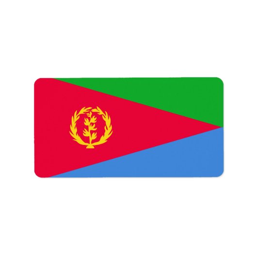 Flagge Eritrea Adressaufkleber (Vorne)