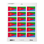 Flagge Eritrea Adressaufkleber (Vorne)