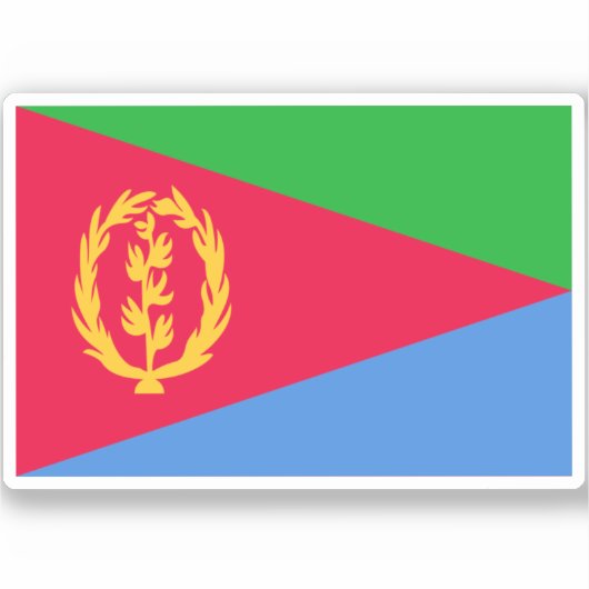 Flagge Eritrea Aufkleber (Vorderseite)