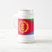 Flagge Eritrea Bierglas (Vorderseite Links)