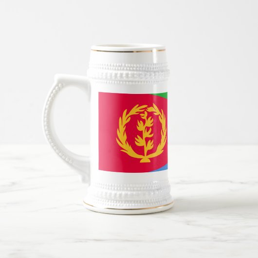 Flagge Eritrea Bierglas (Links)