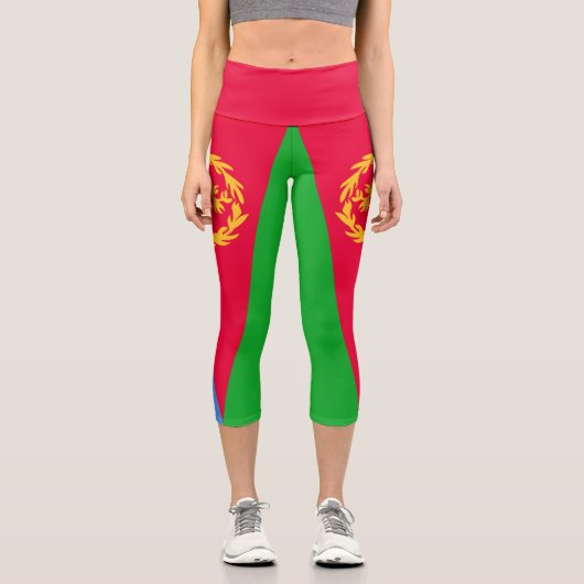 Flagge Eritrea Capri Leggings (Vorderseite)