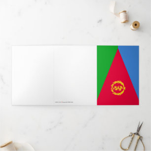 Flagge Eritrea Dreifach Gefaltete Karte