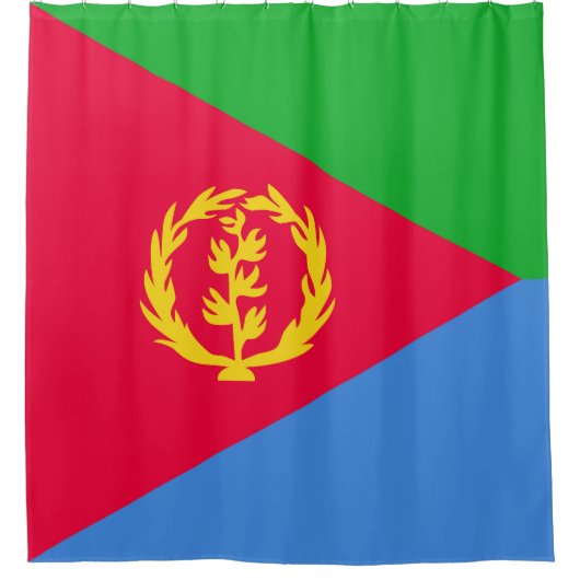 Flagge Eritrea Duschvorhang (Vorderseite)