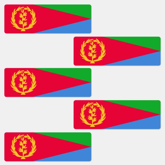 Flagge Eritrea Etiketten (Gruppe)