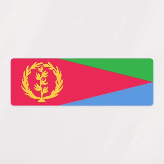 Flagge Eritrea Etiketten (Design 2)