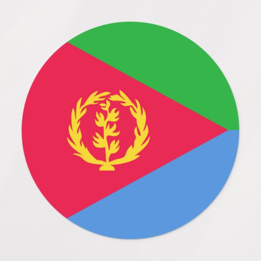 Flagge Eritrea Etiketten (Design 2)