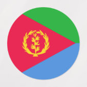 Flagge Eritrea Etiketten (Design 1)