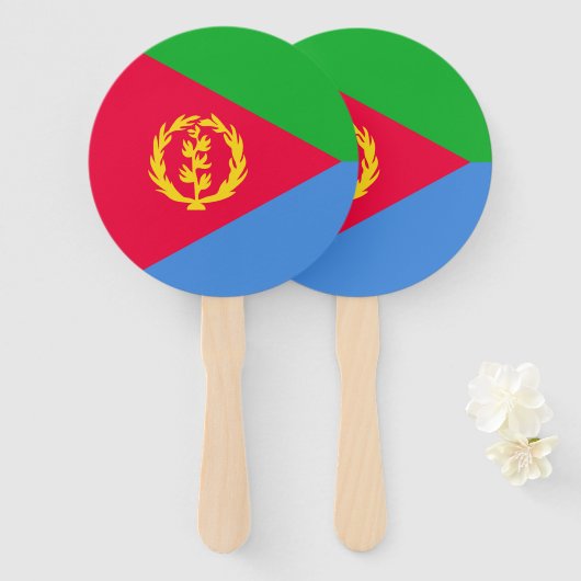 Flagge Eritrea Fächer (Vorne und Hinten)