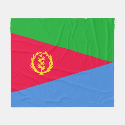 Flagge Eritrea Fleecedecke (Vorderseite (Horizontal))