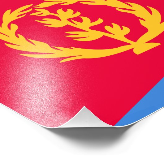 Flagge Eritrea Fotodruck (Ecke)