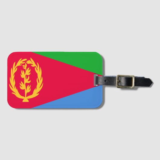 Flagge Eritrea Gepäckanhänger (Vorderseite (Horizontal))