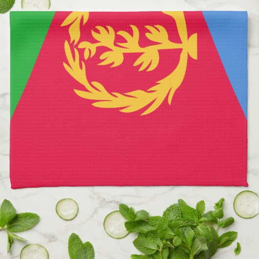 Flagge Eritrea Geschirrtuch (Gefaltet)