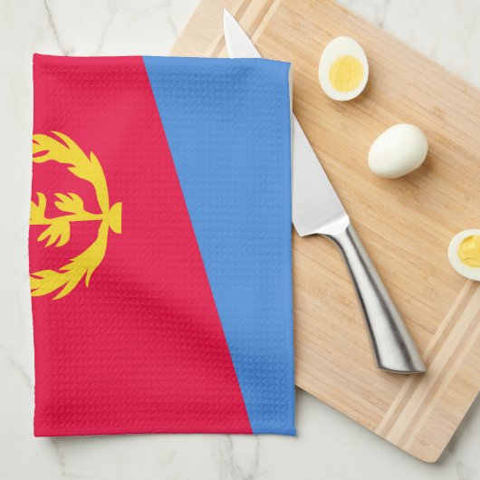 Flagge Eritrea Geschirrtuch (Viertel Falte)