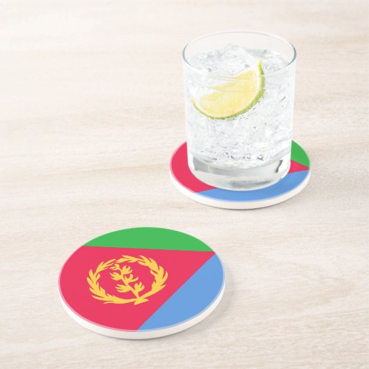 Flagge Eritrea Getränkeuntersetzer (Seite)