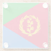 Flagge Eritrea Glasuntersetzer (Rückseite)