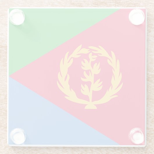 Flagge Eritrea Glasuntersetzer (Rückseite)