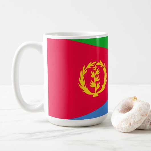 Flagge Eritrea Kaffeetasse (Mit Donut)