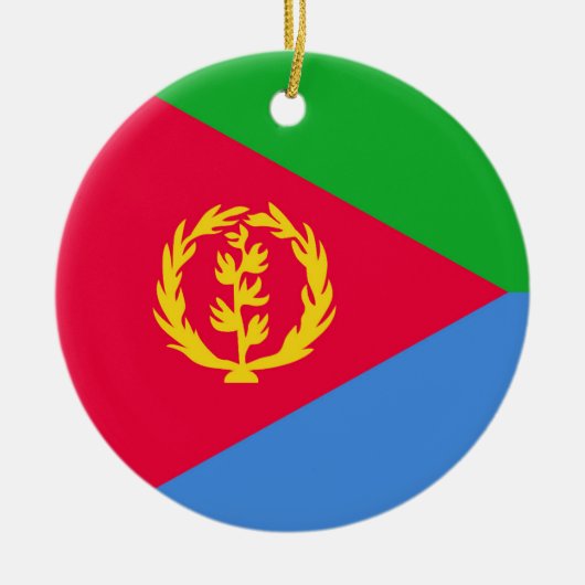 Flagge Eritrea Keramik Ornament (Vorne)