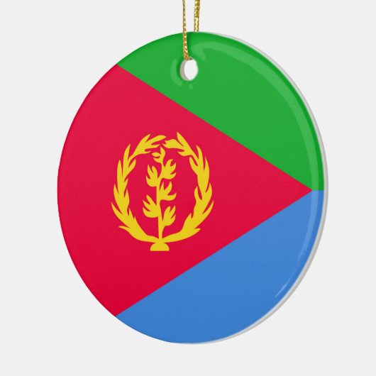 Flagge Eritrea Keramik Ornament (Links)