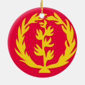 Flagge Eritrea Keramik Ornament (Hinten)