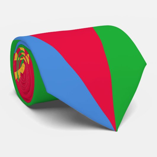 Flagge Eritrea Krawatte (Gerollt)