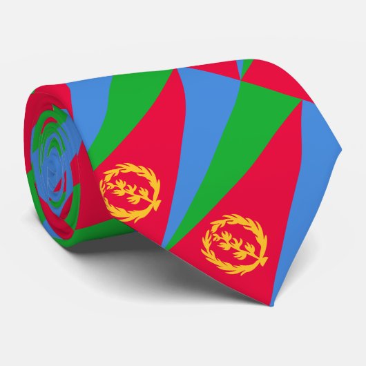 Flagge Eritrea Krawatte (Gerollt)