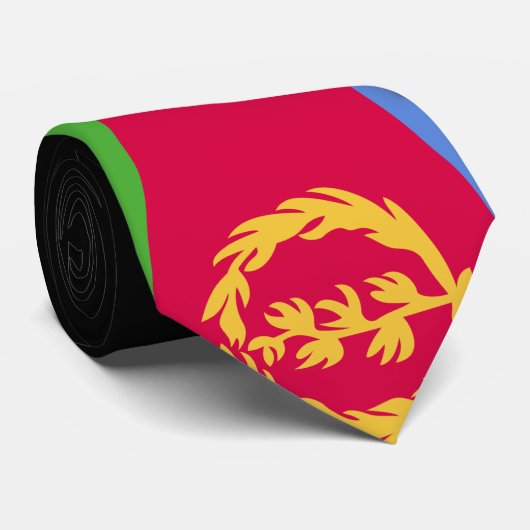 Flagge Eritrea Krawatte (Gerollt)