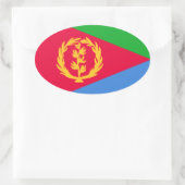 Flagge Eritrea Ovaler Aufkleber (Tasche)