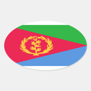 Flagge Eritrea Ovaler Aufkleber