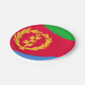 Flagge Eritrea Pappteller (Schrägansicht)