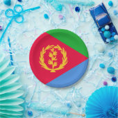Flagge Eritrea Pappteller (Party)