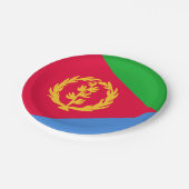 Flagge Eritrea Pappteller (Schrägansicht)