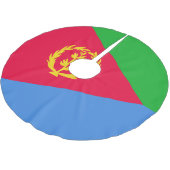 Flagge Eritrea Polyester Weihnachtsbaumdecke (Schrägansicht)