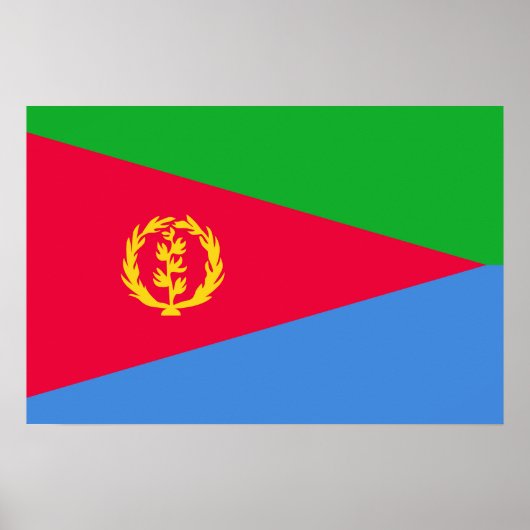 Flagge Eritrea Poster (Vorne)