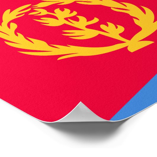 Flagge Eritrea Poster (Ecke)
