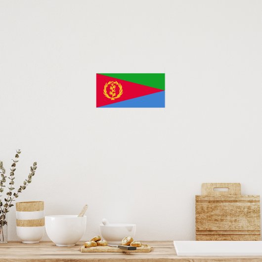 Flagge Eritrea Poster (Küche)