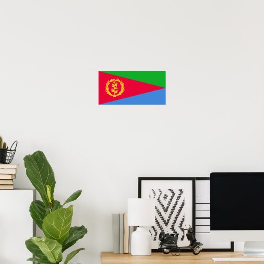 Flagge Eritrea Poster (Heimbüro)