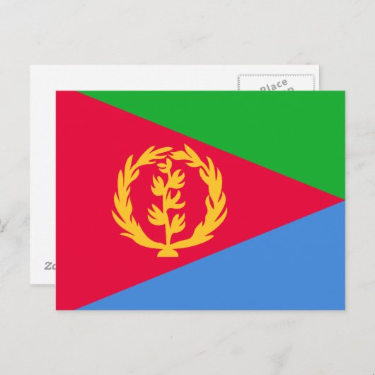 Flagge Eritrea Postkarte (Vorne/Hinten)