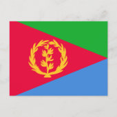 Flagge Eritrea Postkarte (Vorderseite)