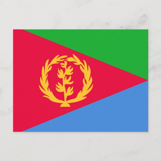 Flagge Eritrea Postkarte (Vorderseite)