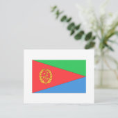 Flagge Eritrea Postkarte (Stehend Vorderseite)